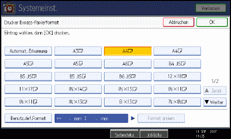 Die Abbildung zeigt die Bedienfeldanzeige