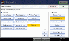 Die Abbildung zeigt die Bedienfeldanzeige