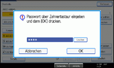Die Abbildung zeigt die Bedienfeldanzeige