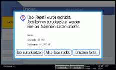 Die Abbildung zeigt die Bedienfeldanzeige