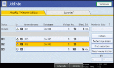 Die Abbildung zeigt die Bedienfeldanzeige