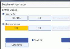 Abbildung Bedienfeldanzeige