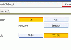 Abbildung Bedienfeldanzeige