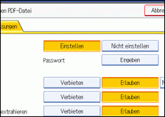 Abbildung Bedienfeldanzeige