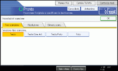 Figura relativa alla schermata del pannello operativo