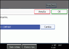 Figura relativa alla schermata del pannello operativo