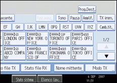 Figura relativa alla schermata del pannello operativo