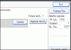 Figura relativa alla schermata del pannello operativo