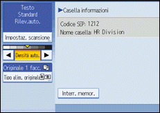 Figura relativa alla schermata del pannello operativo