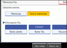Figura relativa alla schermata del pannello operativo