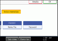 Figura relativa alla schermata del pannello operativo