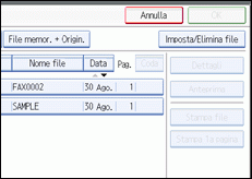 Figura relativa alla schermata del pannello operativo