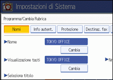 Figura relativa alla schermata del pannello operativo