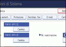 Figura relativa alla schermata del pannello operativo