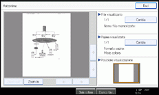 Figura relativa alla schermata del pannello operativo