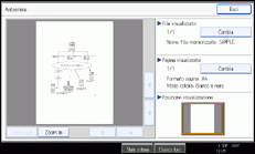Figura relativa alla schermata del pannello operativo