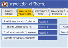 Illustrazione schermata pannello di conrollo
