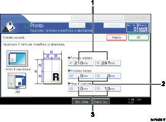 Illustrazione numerata pannello operativo