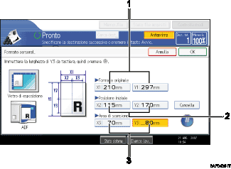 Illustrazione numerata pannello operativo