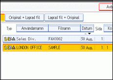 Bild på användarpanelen