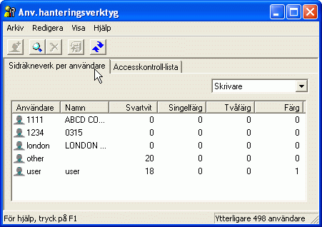 Programmets skärmbild