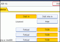 Bild av användarpanelskärmen