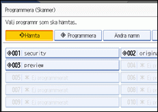 Bild av användarpanelskärmen