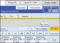 Il·lustració de la pantalla del panell d'operacions