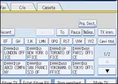 Il·lustració de la pantalla del panell d'operacions