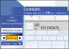 Il·lustració de la pantalla del panell d'operacions