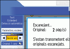 Il·lustració de la pantalla del panell d'operacions