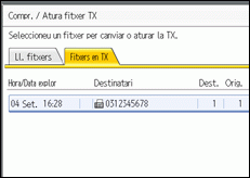 Il·lustració de la pantalla del panell d'operacions