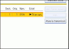Il·lustració de la pantalla del panell d'operacions