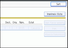 Il·lustració de la pantalla del panell d'operacions