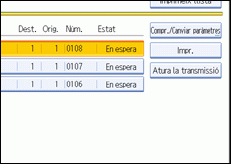 Il·lustració de la pantalla del panell d'operacions