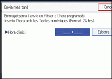 Il·lustració de la pantalla del panell d'operacions