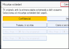 Il·lustració de la pantalla del panell d'operacions