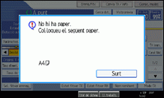 Il·lustració de la pantalla del panell d'operacions