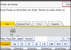 Il·lustració de la pantalla del panell d'operacions