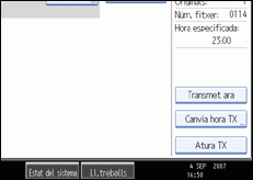 Il·lustració de la pantalla del panell d'operacions