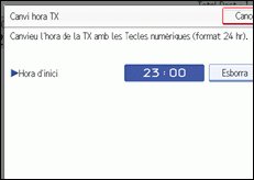 Il·lustració de la pantalla del panell d'operacions