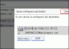 Il·lustració de la pantalla del panell d'operacions