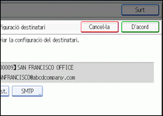 Il·lustració de la pantalla del panell d'operacions