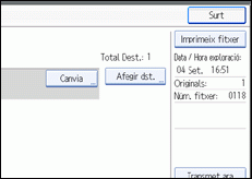 Il·lustració de la pantalla del panell d'operacions