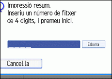 Il·lustració de la pantalla del panell d'operacions