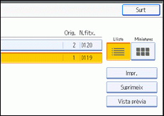 Il·lustració de la pantalla del panell d'operacions