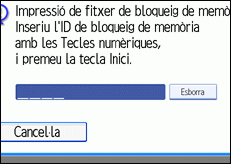 Il·lustració de la pantalla del panell d'operacions