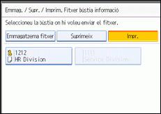 Il·lustració de la pantalla del panell d'operacions