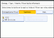Il·lustració de la pantalla del panell d'operacions