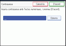 Il·lustració de la pantalla del panell d'operacions